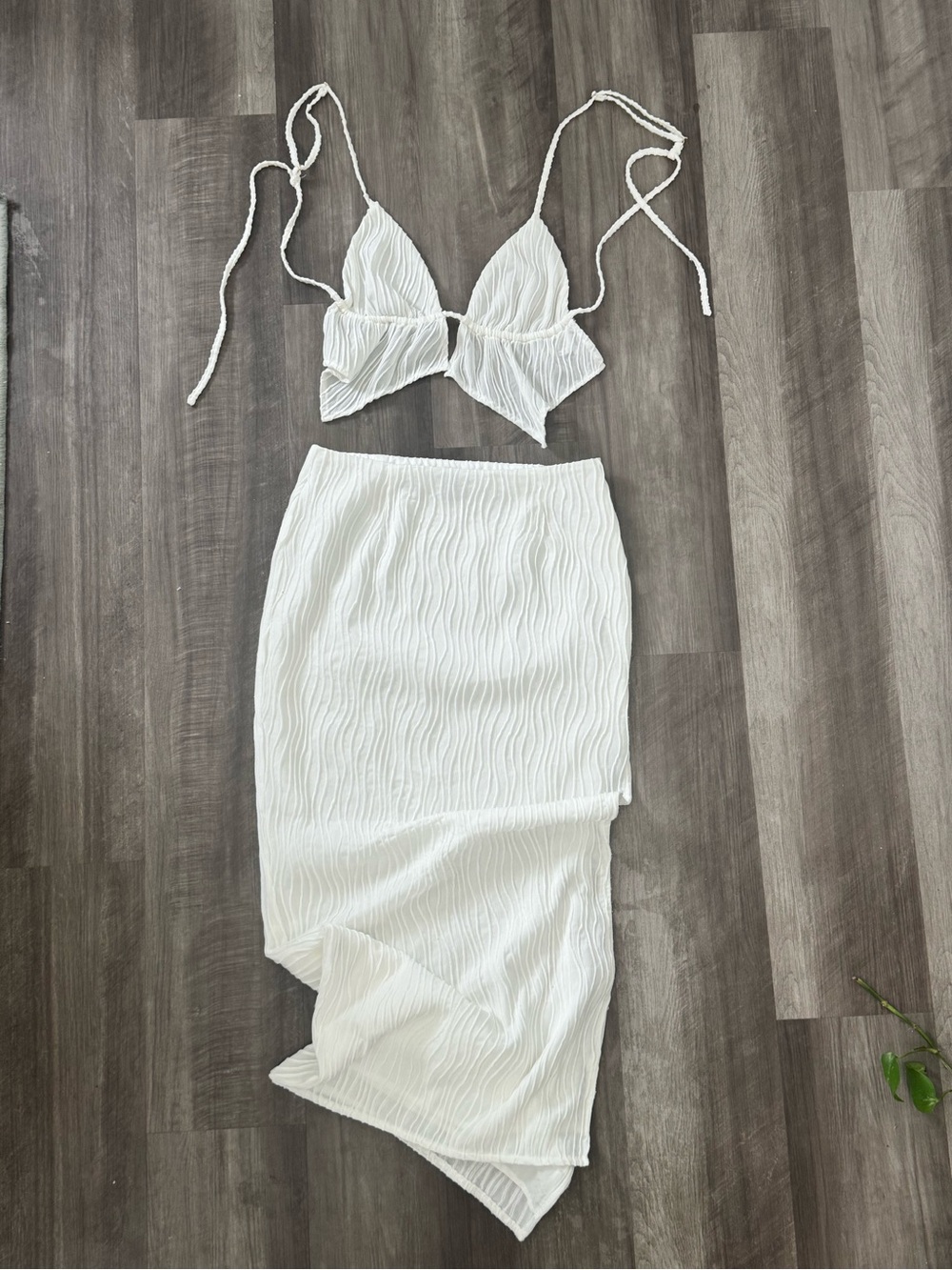 Princess Polly White Texture Matching Set